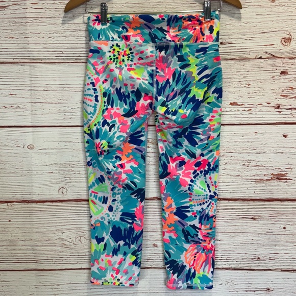 Lilly Pulitzer Luxletic Weekender 21" High Rise Crop Legging in Dive In Sz S - Picture 11 of 11